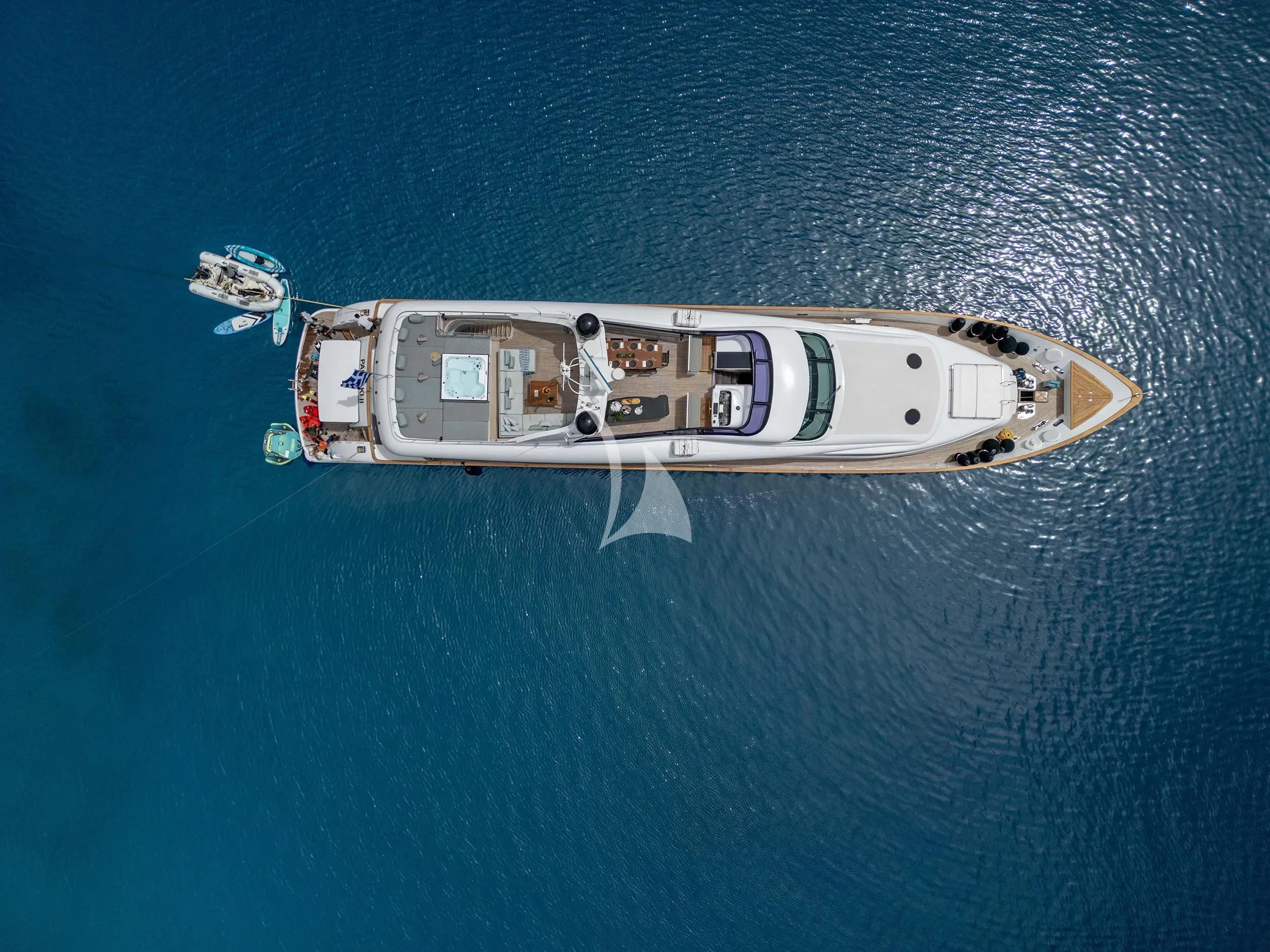 a boat in the water aboard PAREAKI II Yacht for Sale