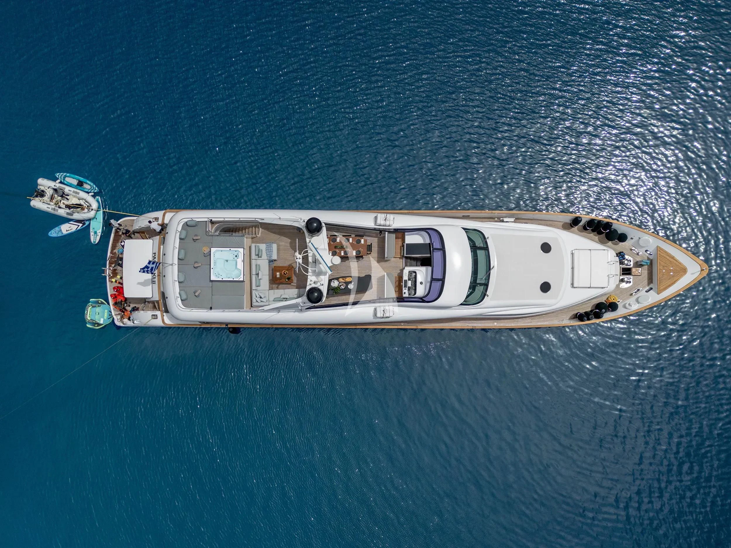 a boat on the water aboard PAREAKI II Yacht for Sale