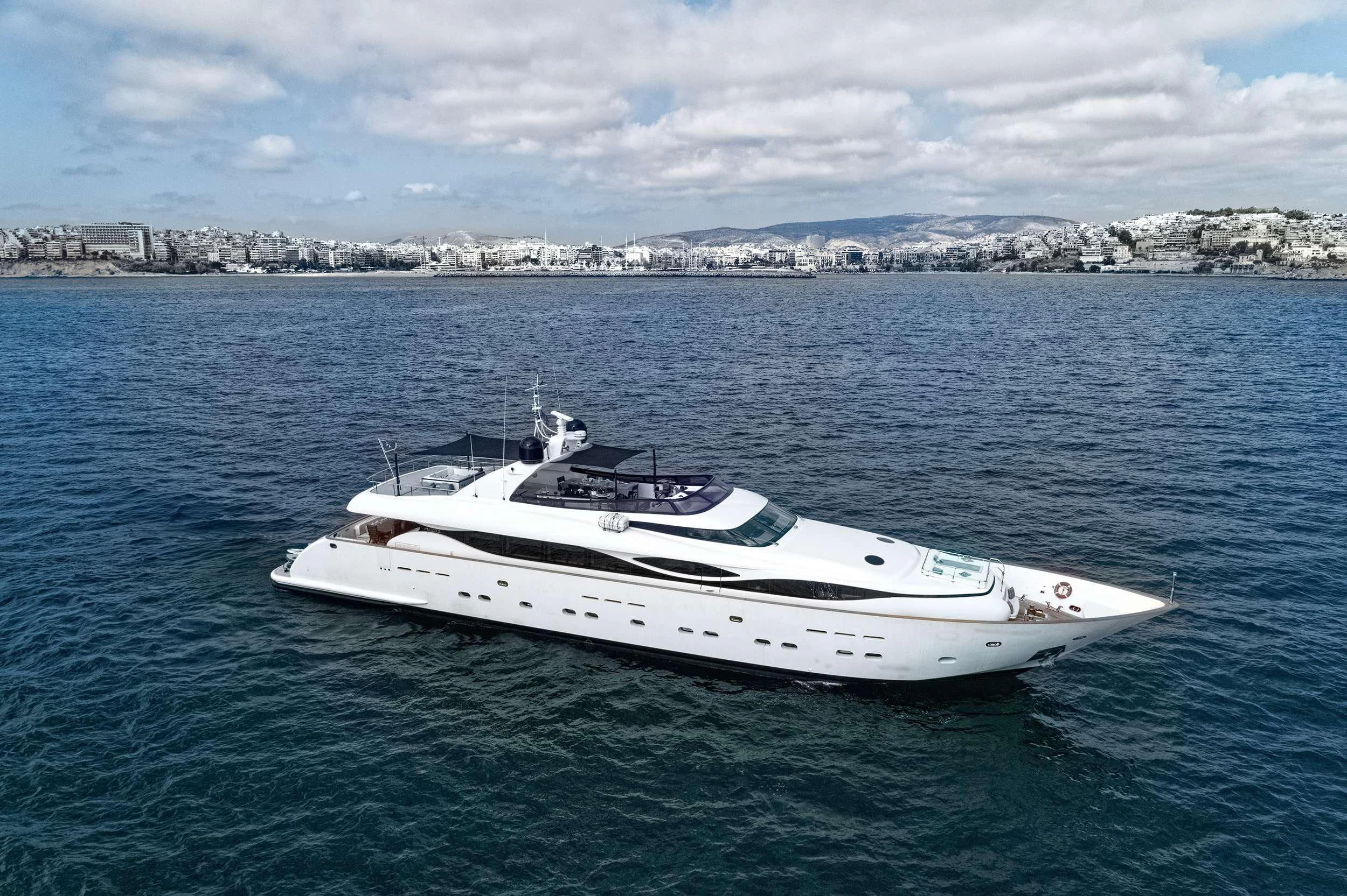 a white yacht in the water aboard PAREAKI II Yacht for Sale