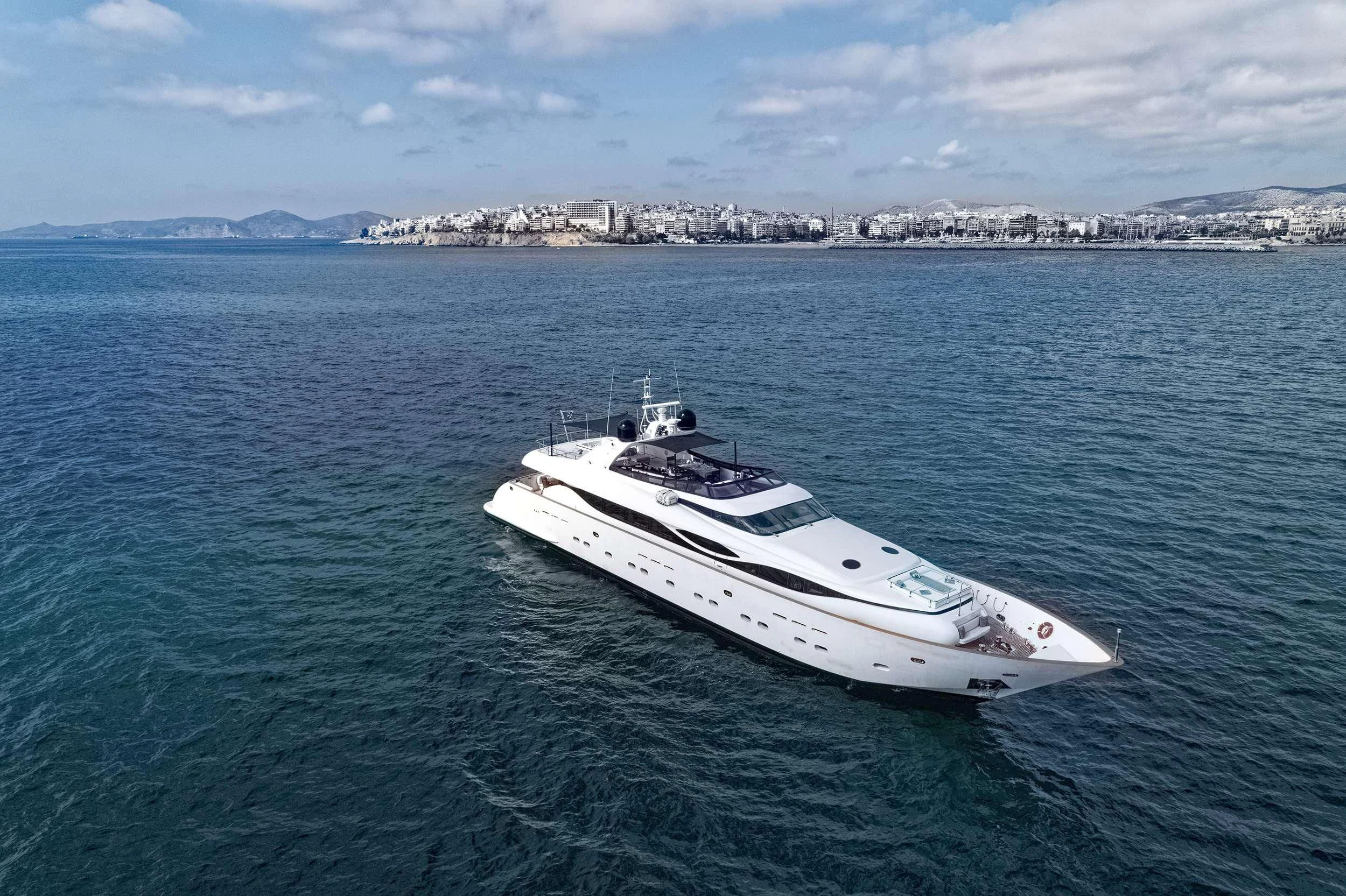 a white yacht in the water aboard PAREAKI II Yacht for Sale
