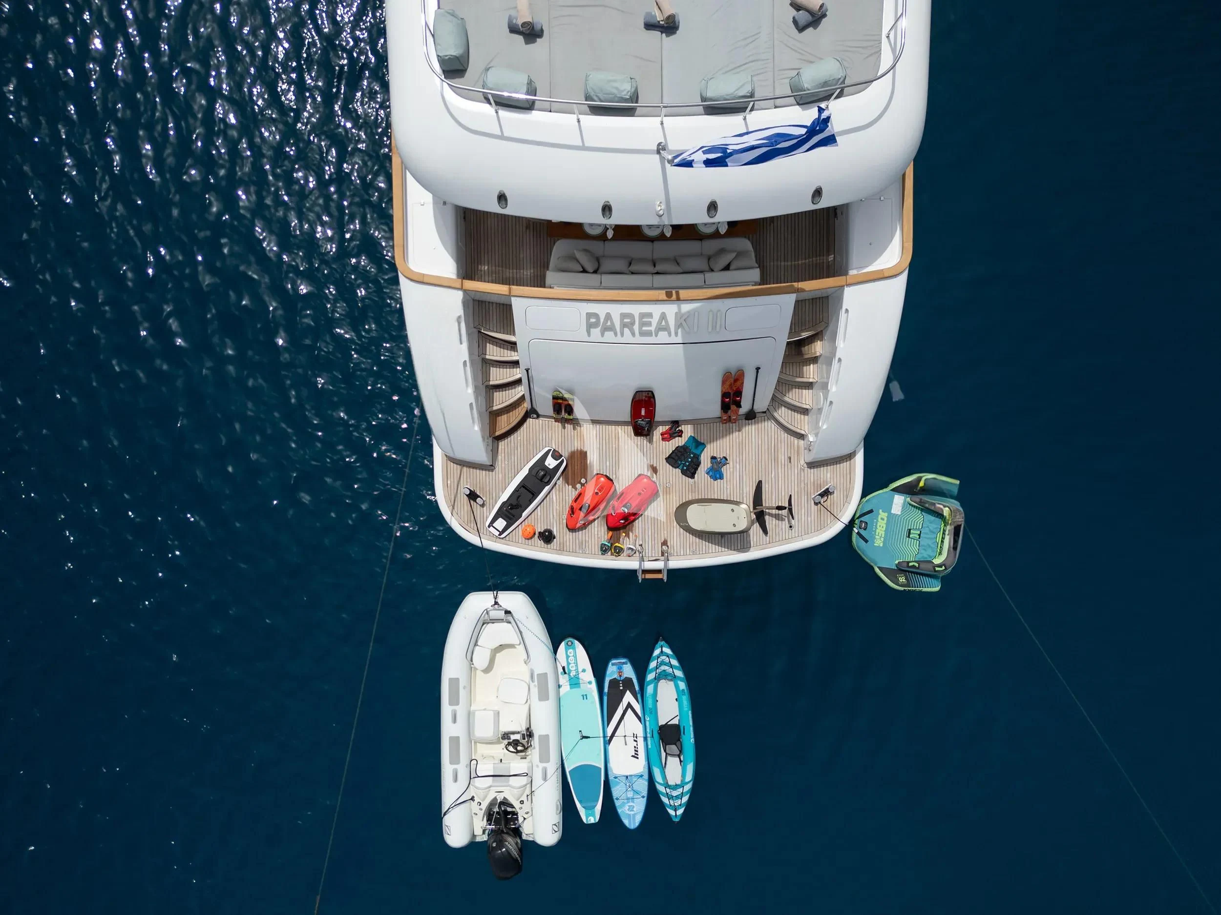 a boat on the water aboard PAREAKI II Yacht for Sale