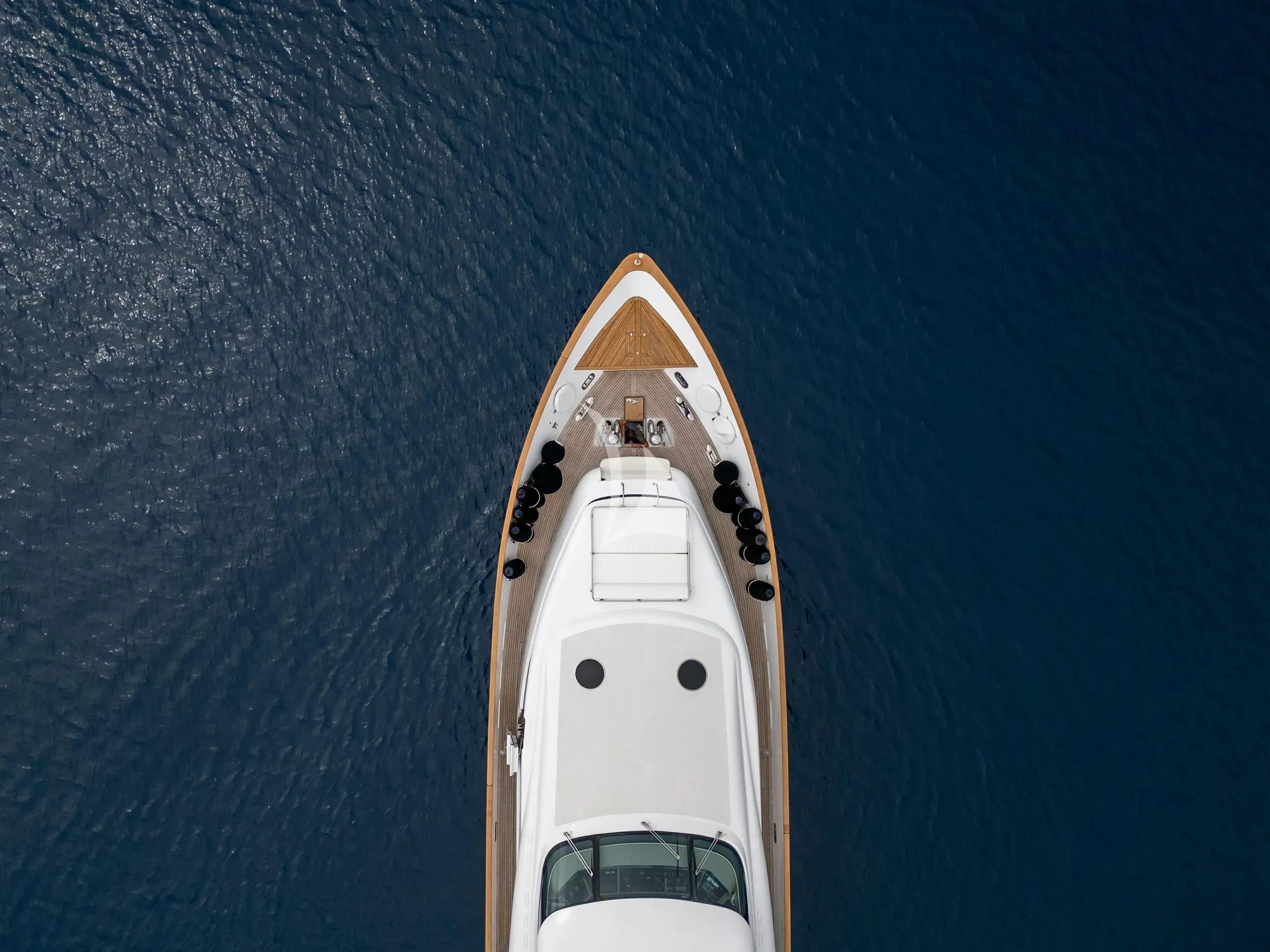 a white and orange boat aboard PAREAKI II Yacht for Sale