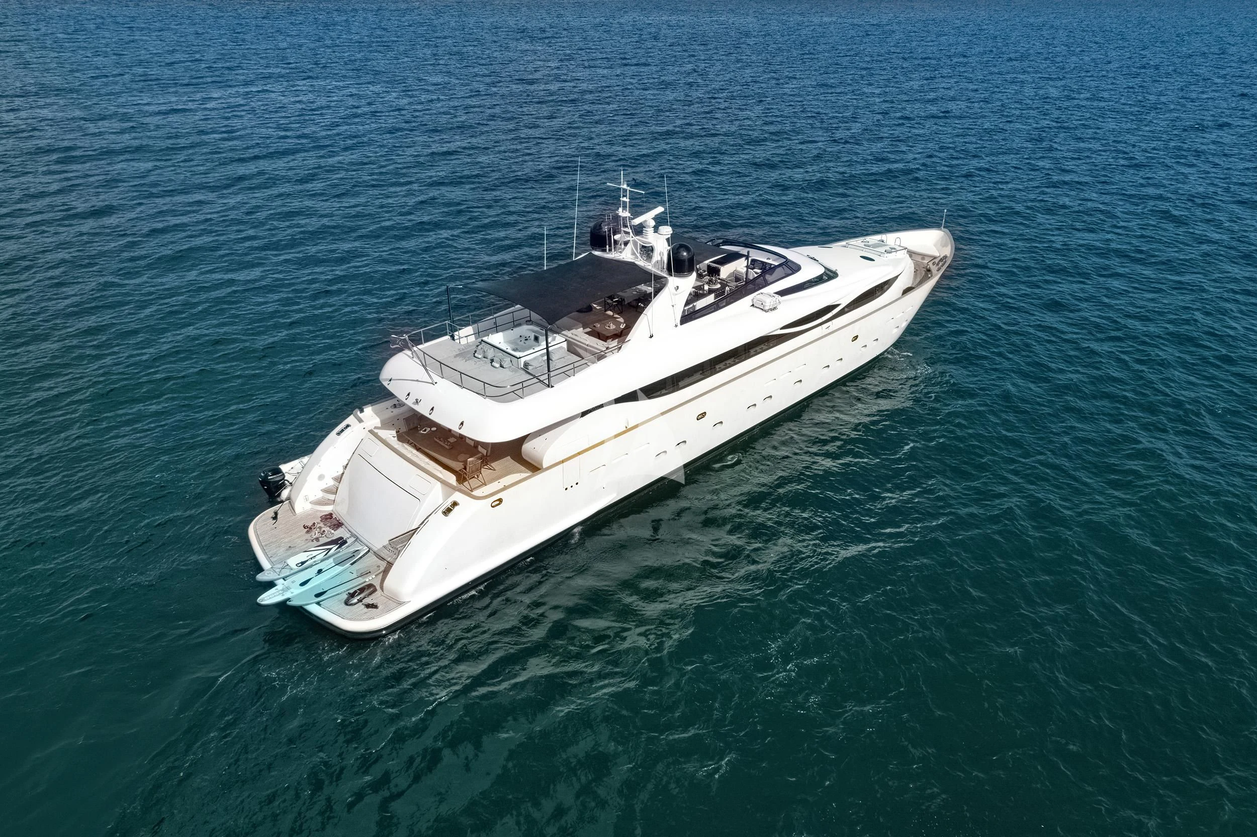 a white boat in the water aboard PAREAKI II Yacht for Sale