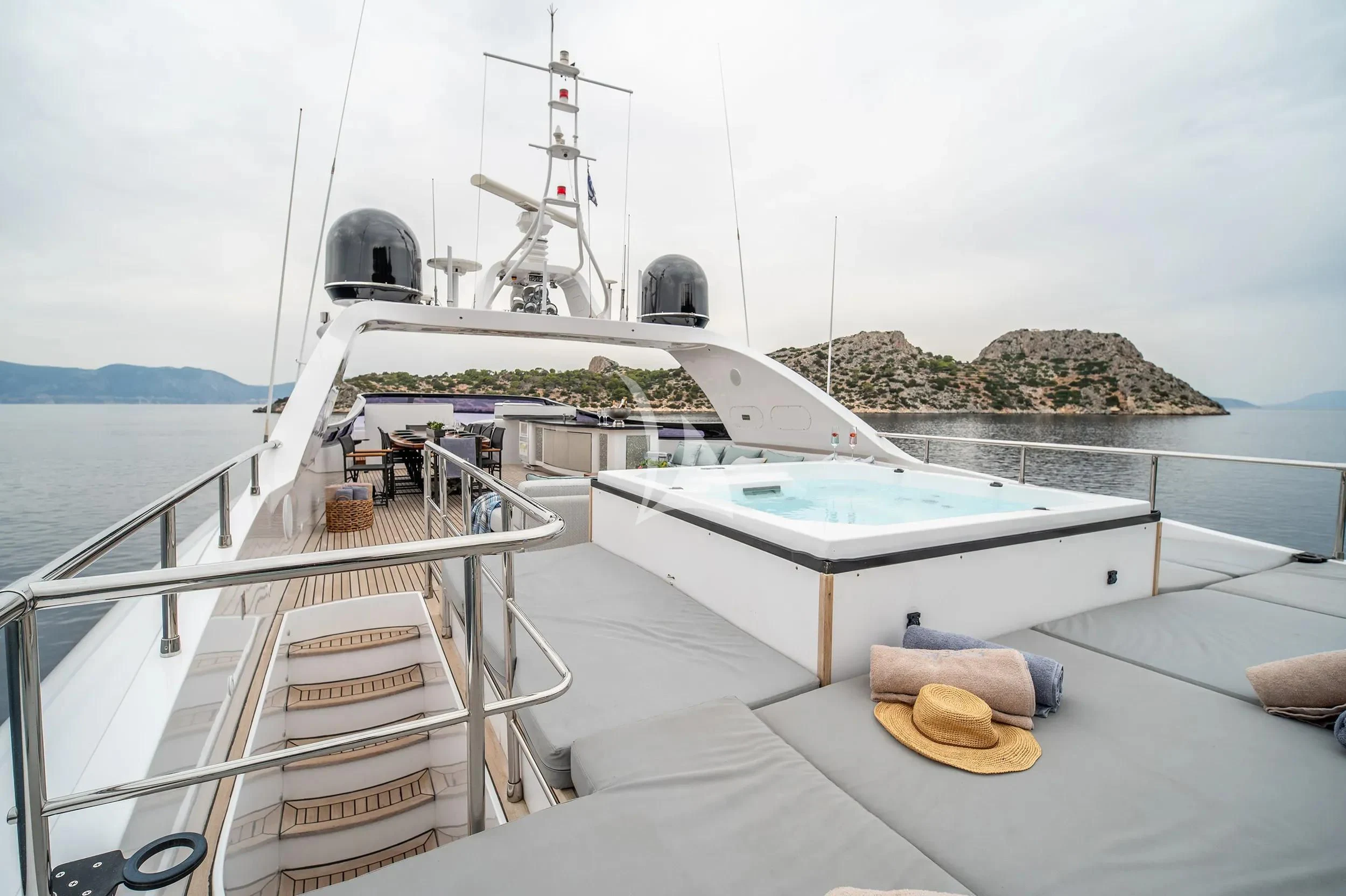 a boat on a body of water aboard PAREAKI II Yacht for Sale