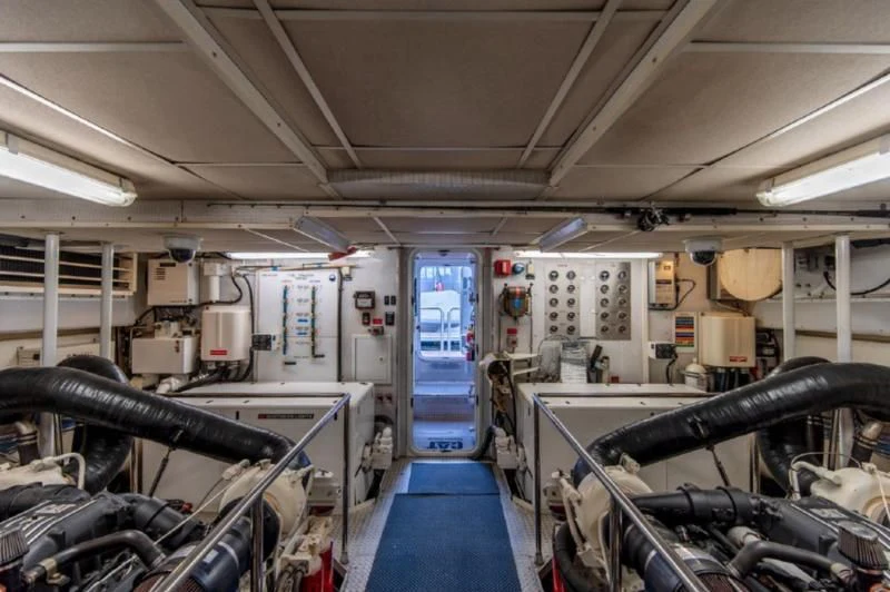 a room with machinery and equipment aboard HER IDEA Yacht for Sale