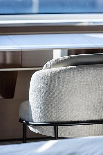 a chair in front of a window aboard MONT-AL LAWZ Yacht for Sale