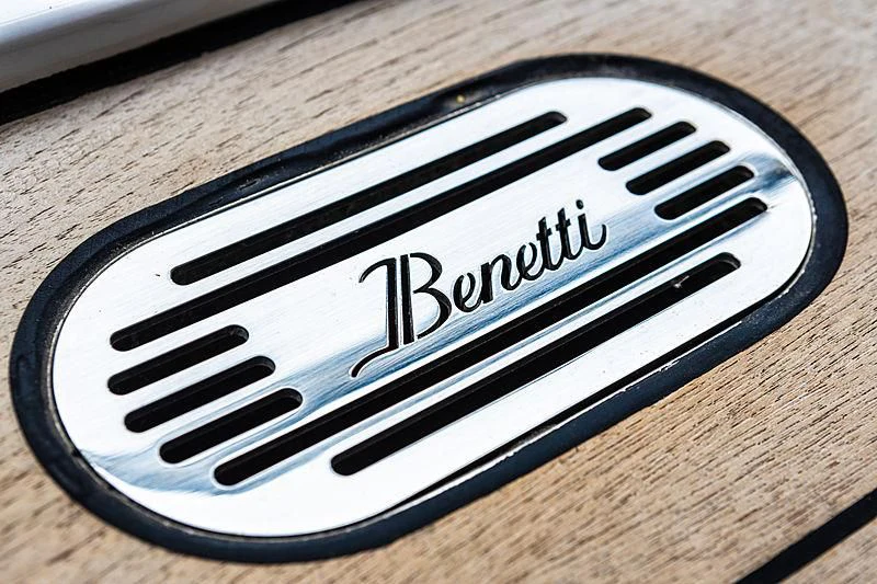 a close-up of a logo aboard MONT-AL LAWZ Yacht for Sale