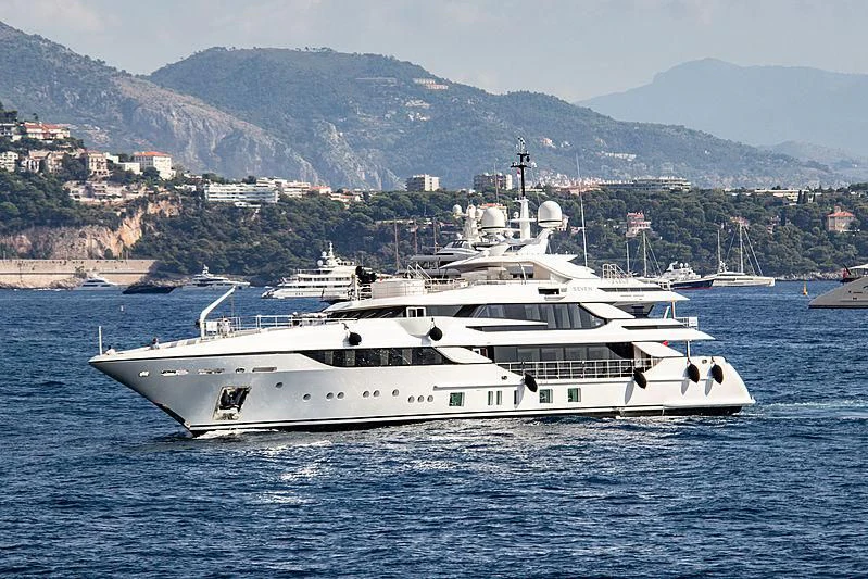 a white yacht in the water aboard MONT-AL LAWZ Yacht for Sale