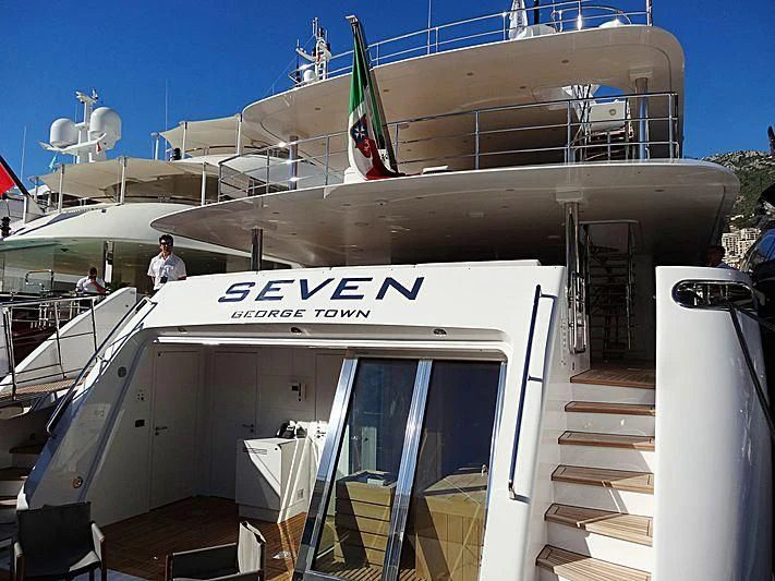 a boat with a flag on the deck aboard MONT-AL LAWZ Yacht for Sale