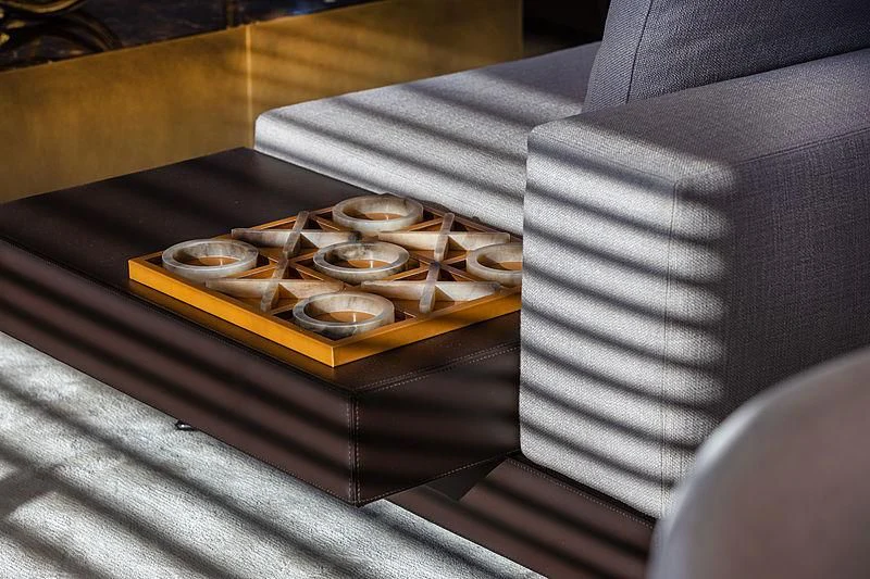 a stack of coins aboard MONT-AL LAWZ Yacht for Sale