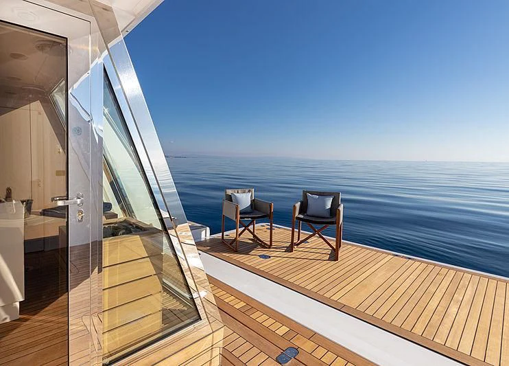a deck overlooking the ocean aboard MONT-AL LAWZ Yacht for Sale