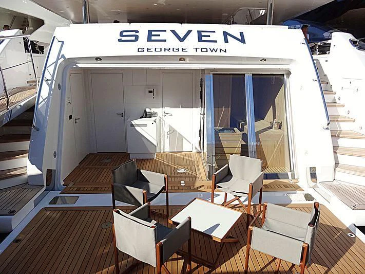 a boat with tables and chairs aboard MONT-AL LAWZ Yacht for Sale
