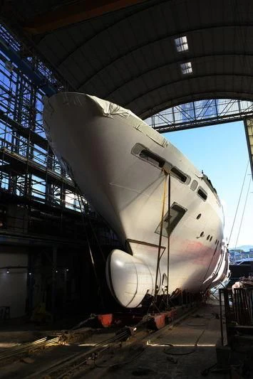 a large white airplane aboard MONT-AL LAWZ Yacht for Sale