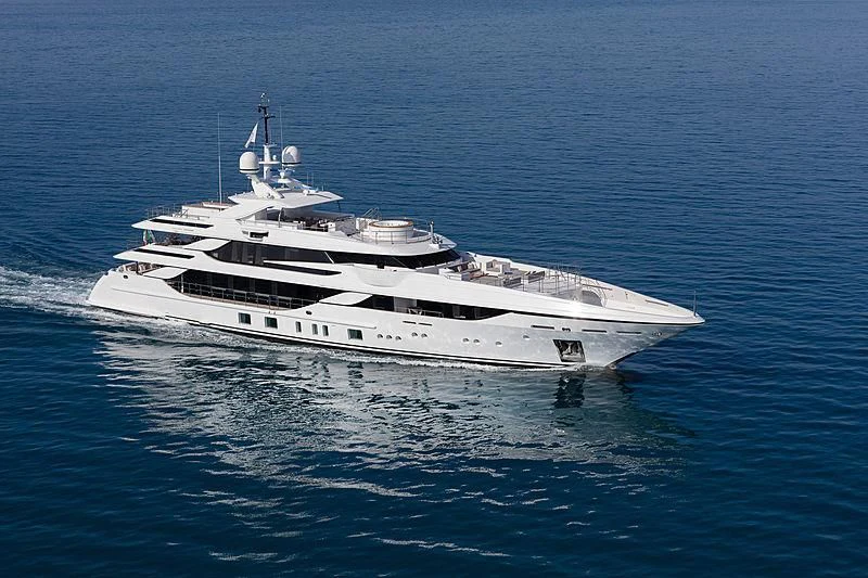 a white yacht in the water aboard MONT-AL LAWZ Yacht for Sale