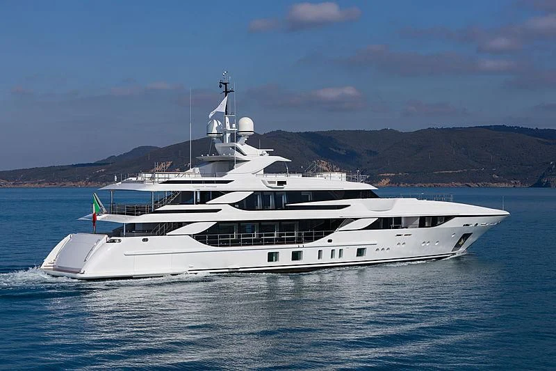 a white yacht on the water aboard MONT-AL LAWZ Yacht for Sale