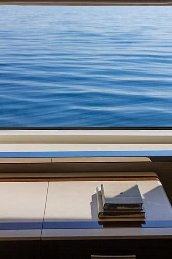 a close-up of a window aboard MONT-AL LAWZ Yacht for Sale
