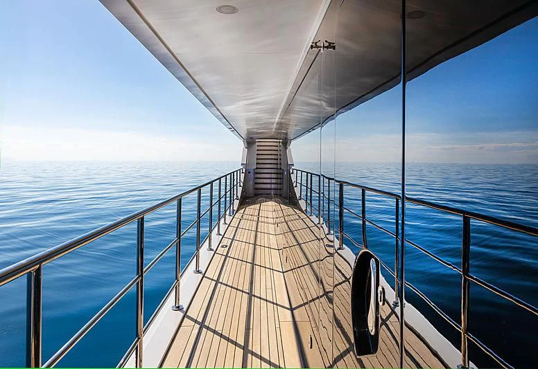 a deck on a boat aboard MONT-AL LAWZ Yacht for Sale