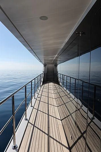 a wooden walkway over water aboard MONT-AL LAWZ Yacht for Sale