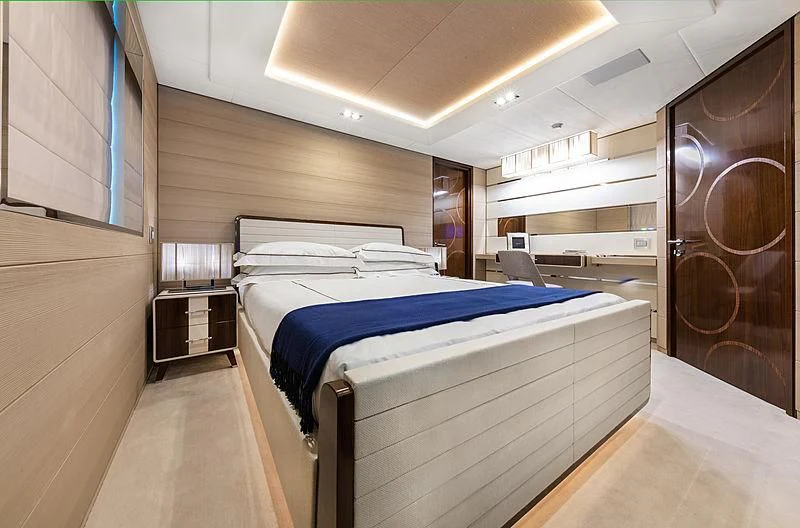 a room with bunk beds aboard MONT-AL LAWZ Yacht for Sale