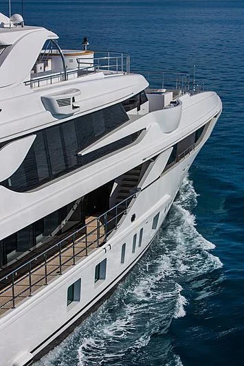 a large white boat with a deck aboard MONT-AL LAWZ Yacht for Sale