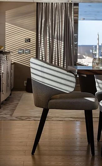 a chair in a room aboard MONT-AL LAWZ Yacht for Sale