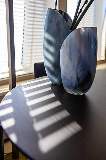 a blue vase on a table aboard MONT-AL LAWZ Yacht for Sale