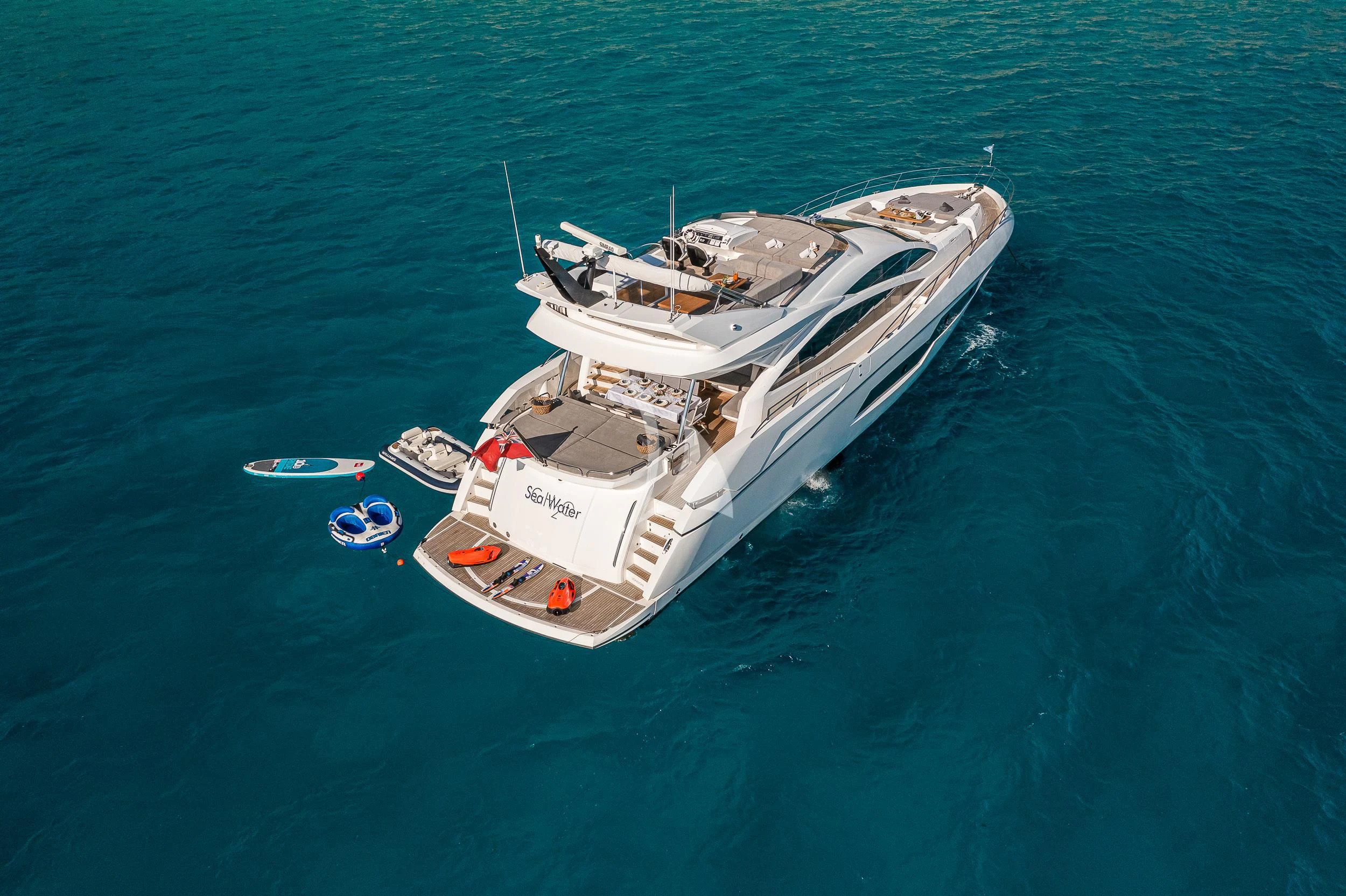 a boat in the water aboard SEAWATER Yacht for Sale