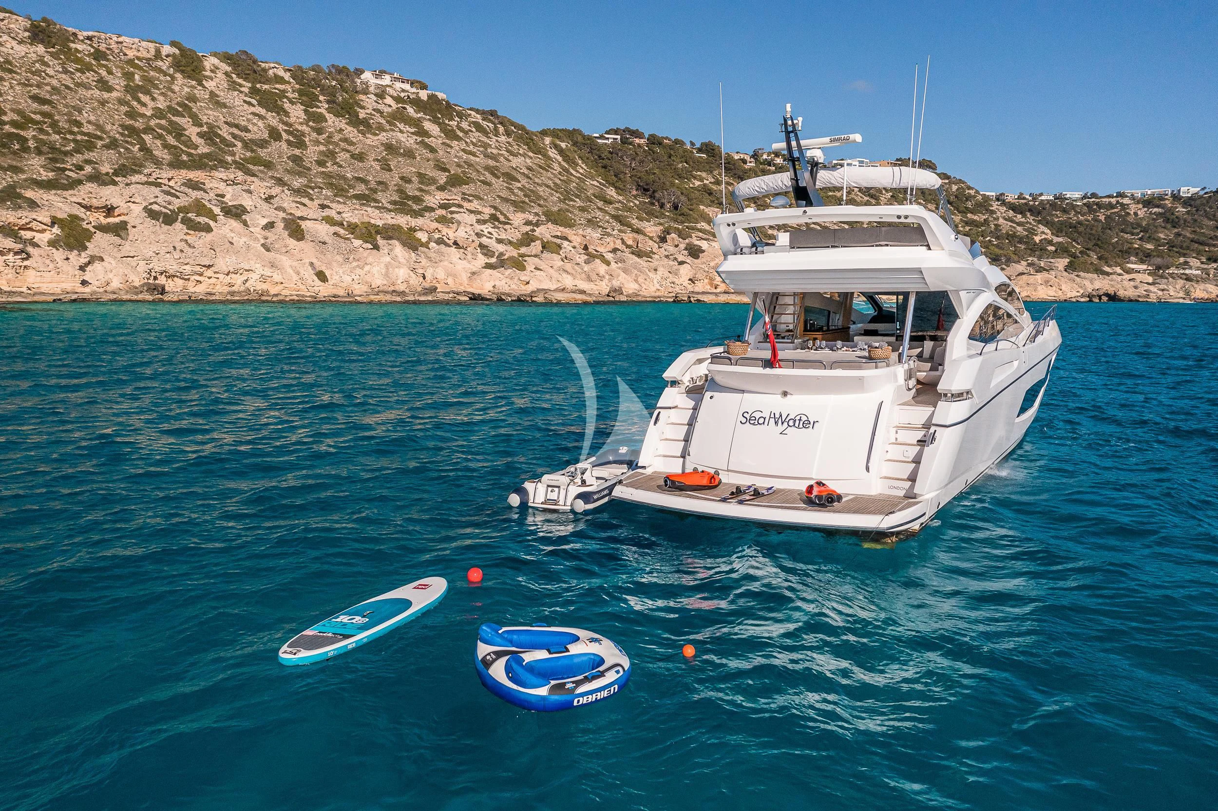 a boat in the water aboard SEAWATER Yacht for Sale