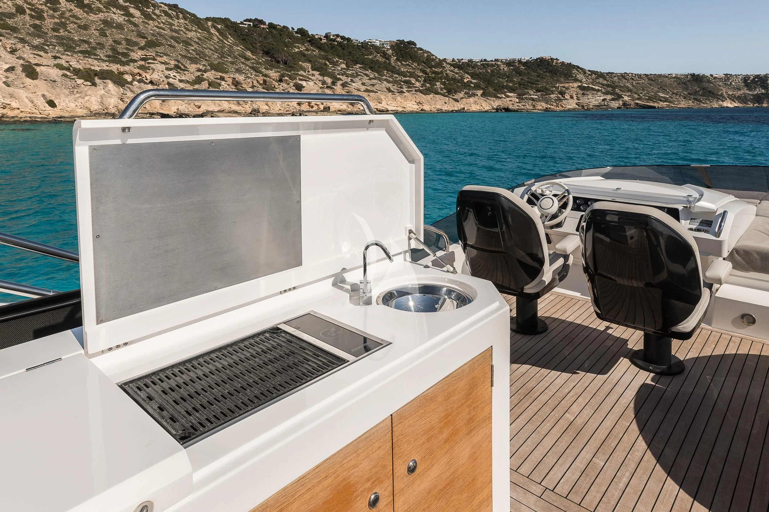 a boat on a dock aboard SEAWATER Yacht for Sale
