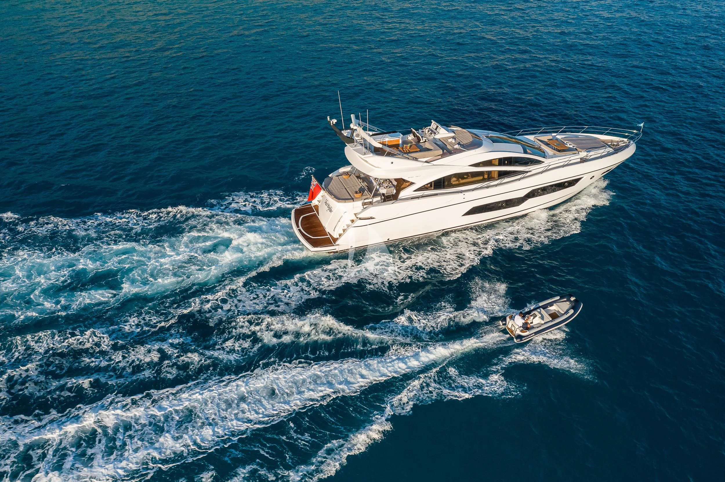 a boat in the water aboard SEAWATER Yacht for Sale