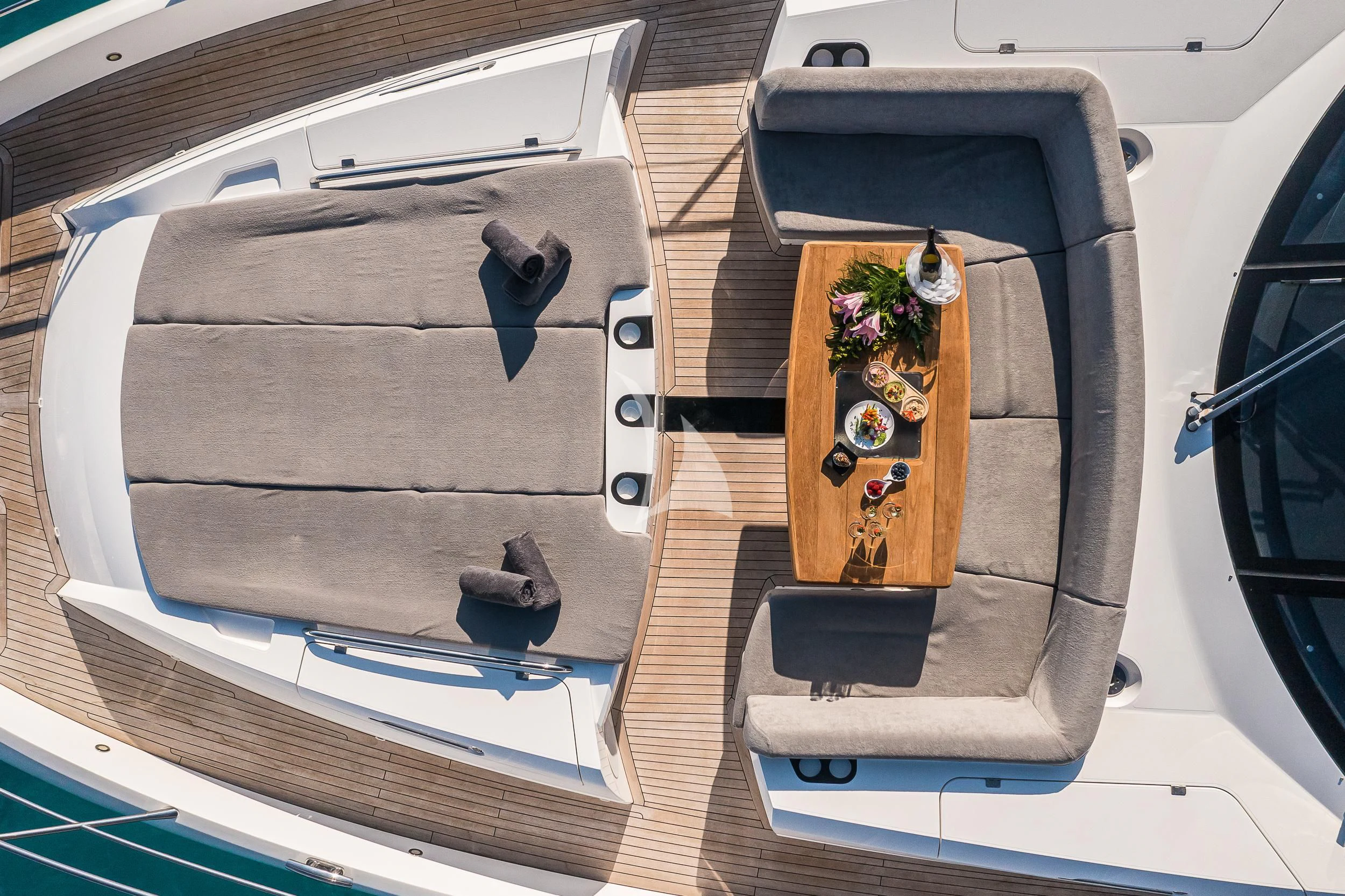 a couple of suitcases on a boat aboard SEAWATER Yacht for Sale