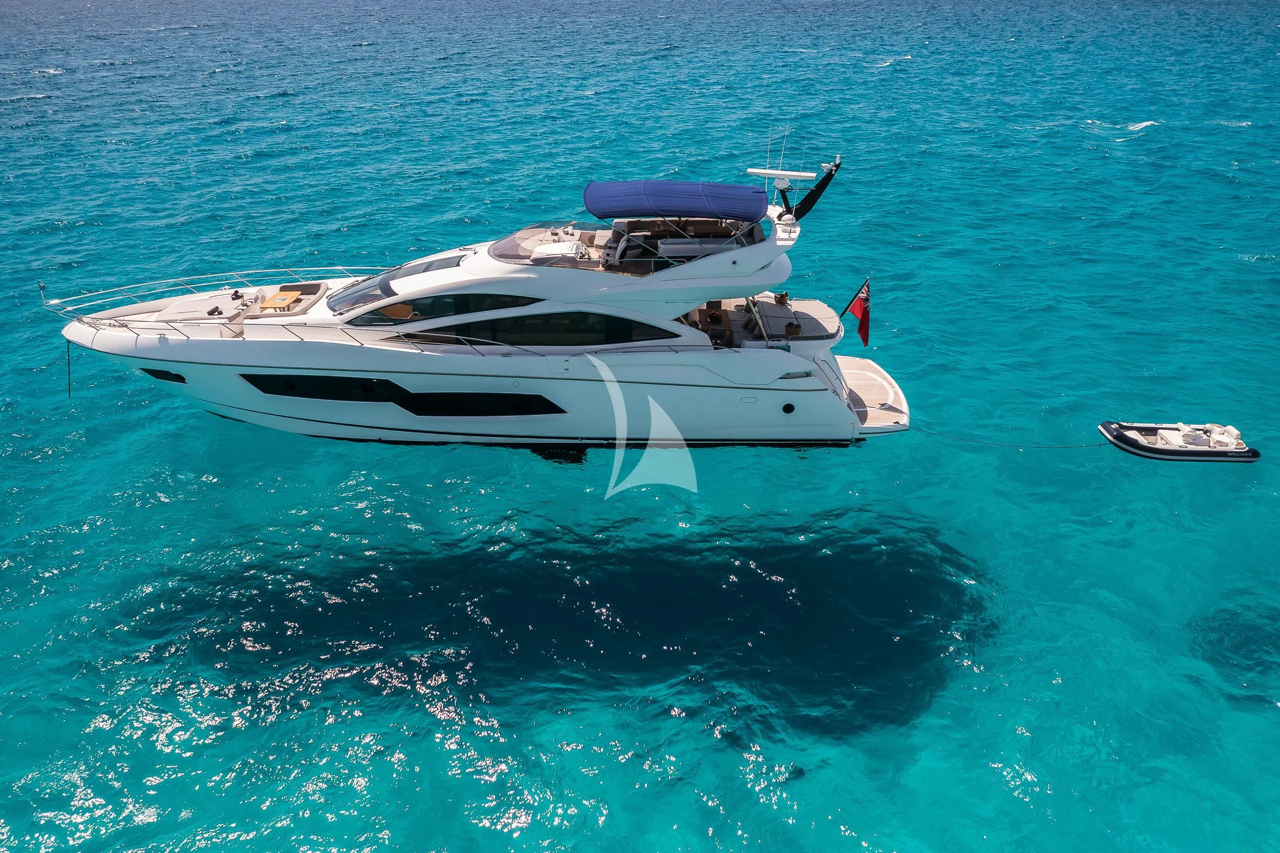 a white yacht in the water aboard SEAWATER Yacht for Sale