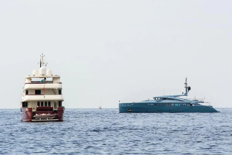 a couple of boats in the water aboard QUEEN ALLA Yacht for Sale