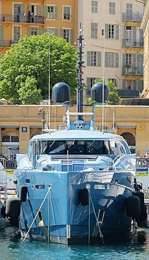 a boat docked at a pier aboard QUEEN ALLA Yacht for Sale