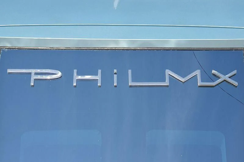 a blue wall with white text aboard QUEEN ALLA Yacht for Sale