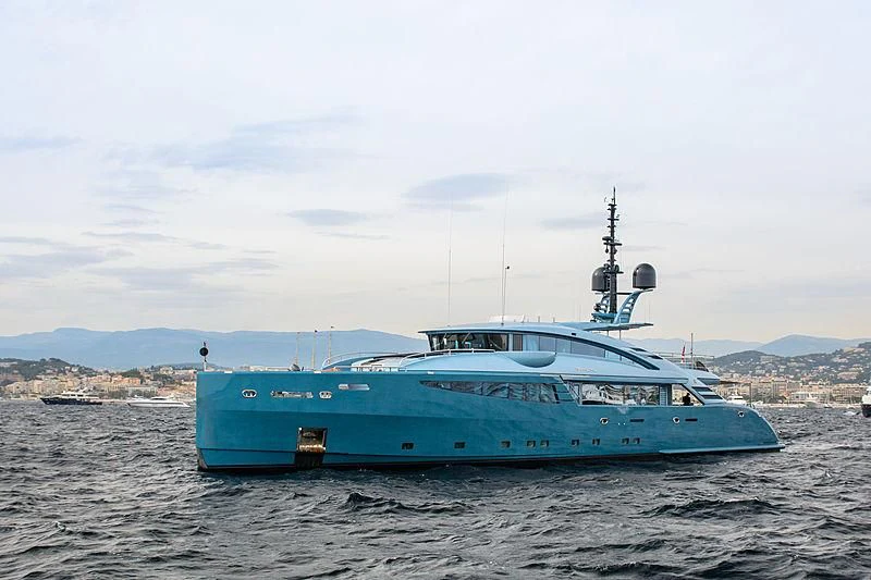 a boat on the water aboard QUEEN ALLA Yacht for Sale