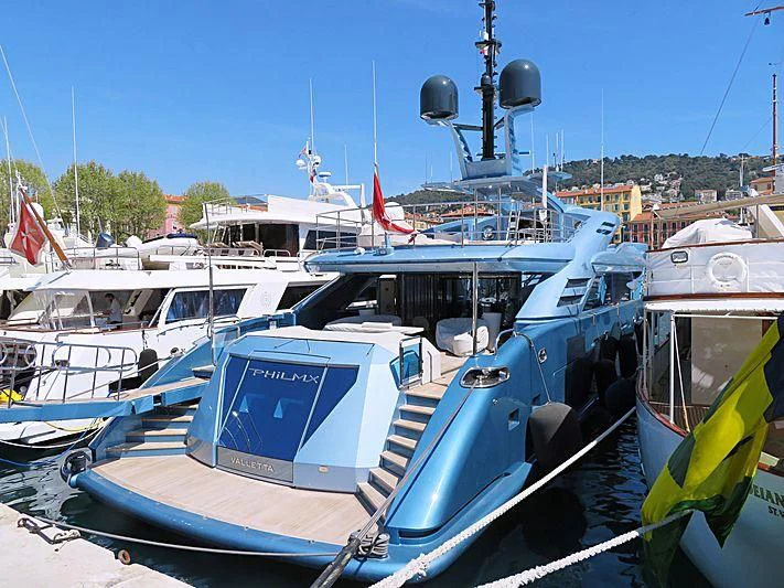 boats are parked in the harbor aboard QUEEN ALLA Yacht for Sale