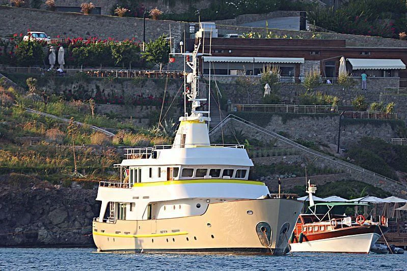 a boat is parked on the shore aboard LADY DIDA Yacht for Sale