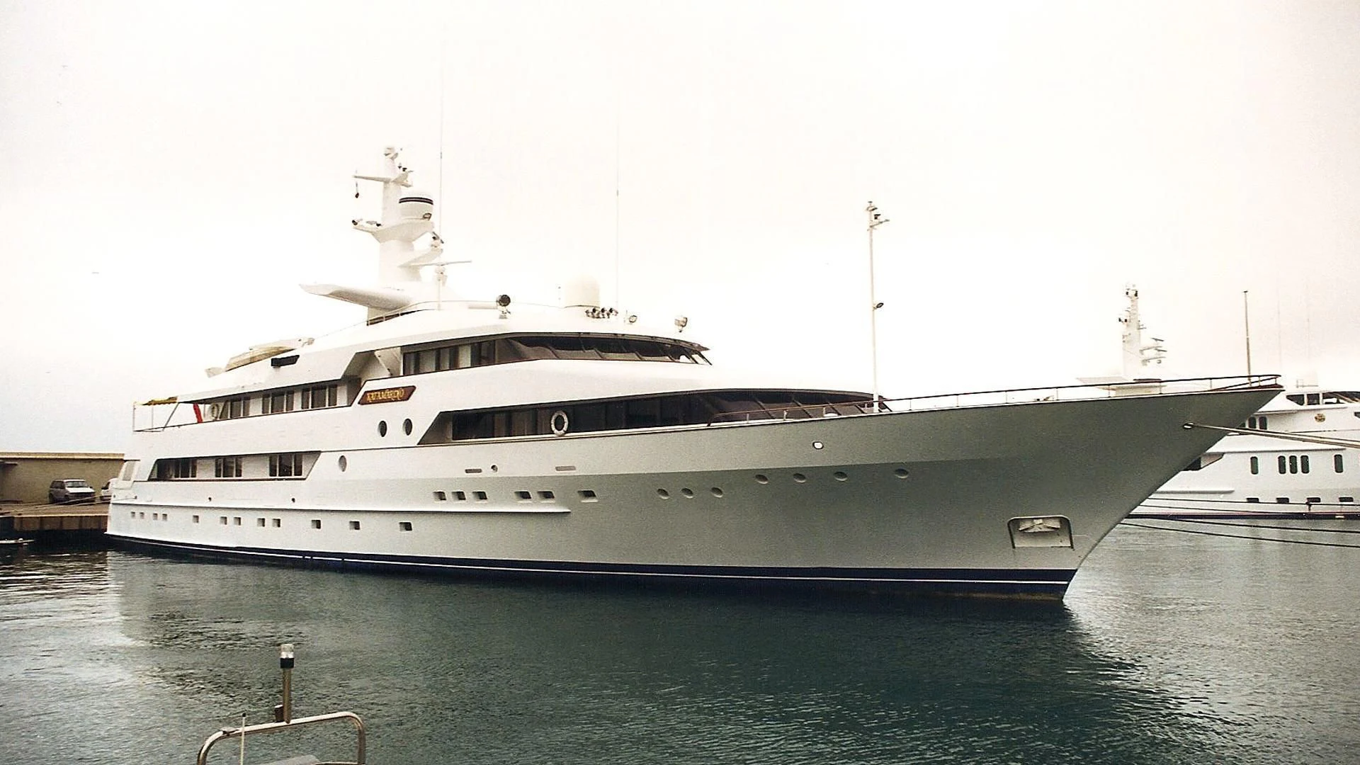 a large white yacht aboard PARIS Yacht for Sale