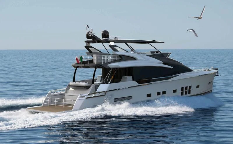 a boat on the water aboard ADLER SUPREMA X Yacht for Sale