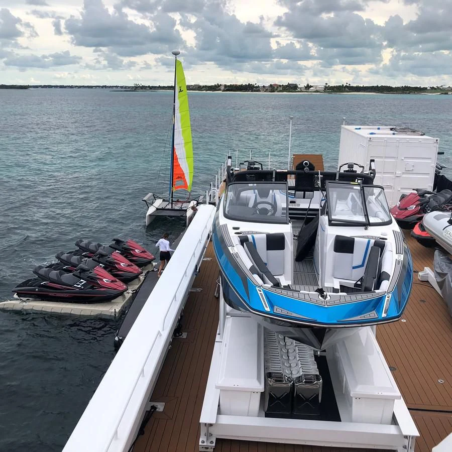 boats docked at a pier aboard CHASING ROMANCE Yacht for Sale