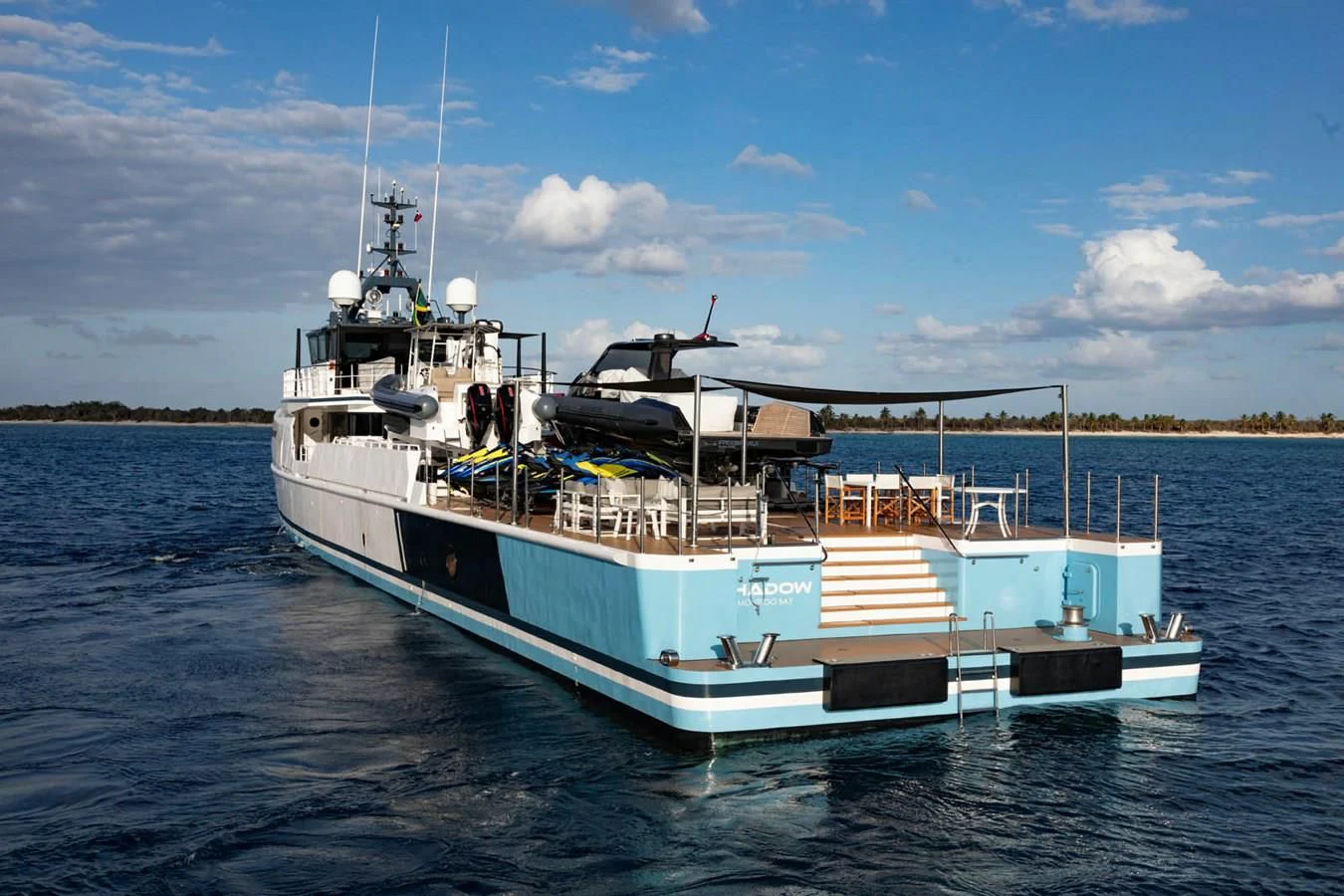 a boat on the water aboard CHASING ROMANCE Yacht for Sale