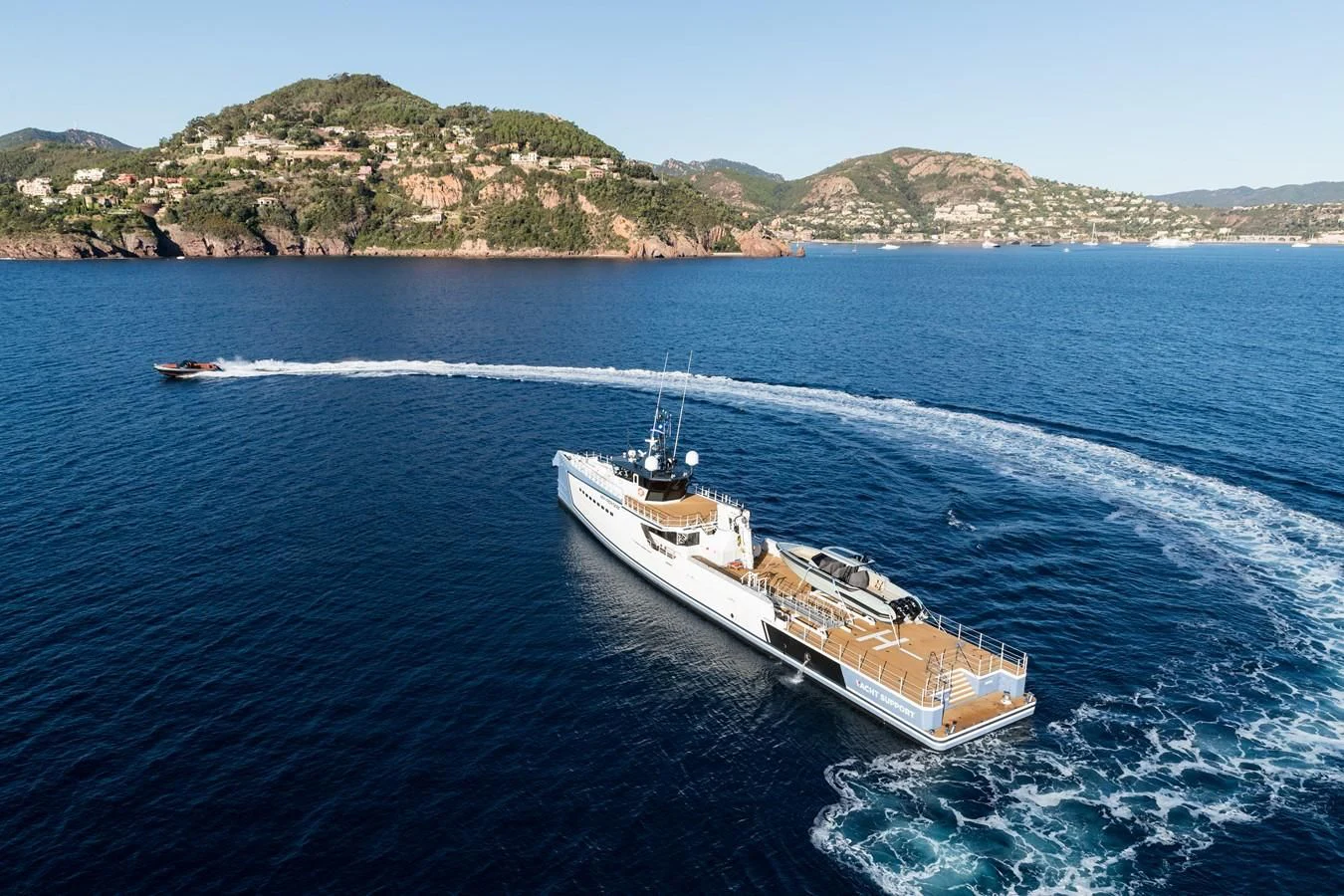 a ship on the water aboard CHASING ROMANCE Yacht for Sale