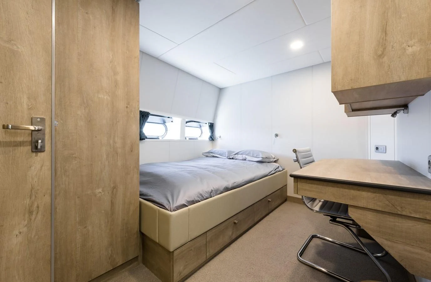 a room with bunk beds aboard CHASING ROMANCE Yacht for Sale