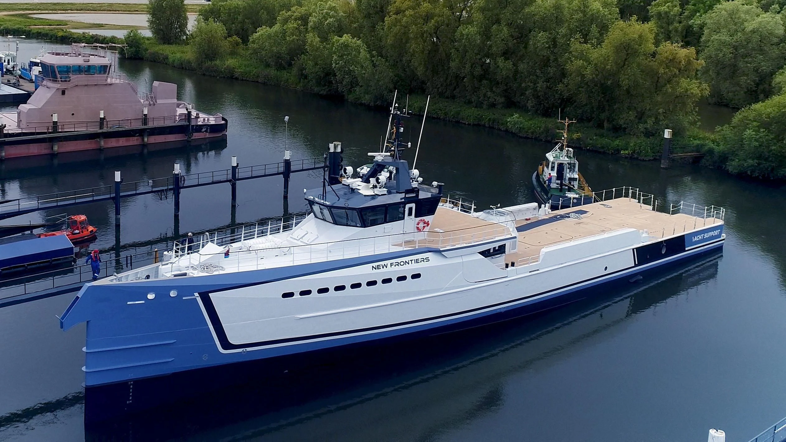 a boat on the water aboard CHASING ROMANCE Yacht for Sale