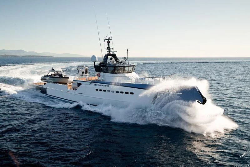 a boat on the water aboard CHASING ROMANCE Yacht for Sale
