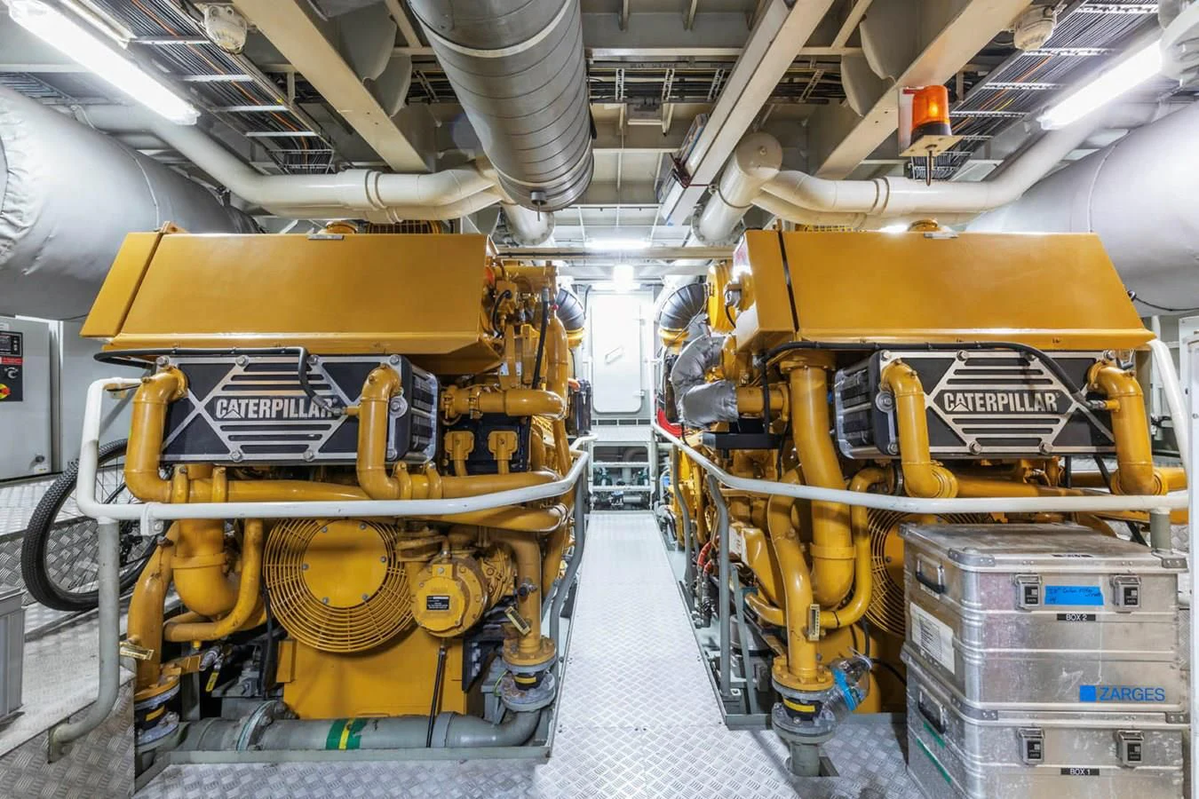 a large factory with machinery aboard CHASING ROMANCE Yacht for Sale