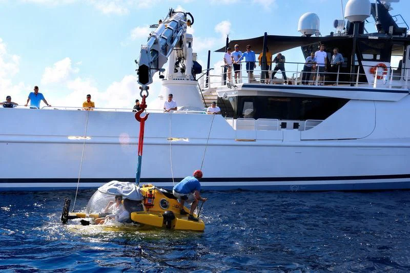 a boat with people on it aboard CHASING ROMANCE Yacht for Sale