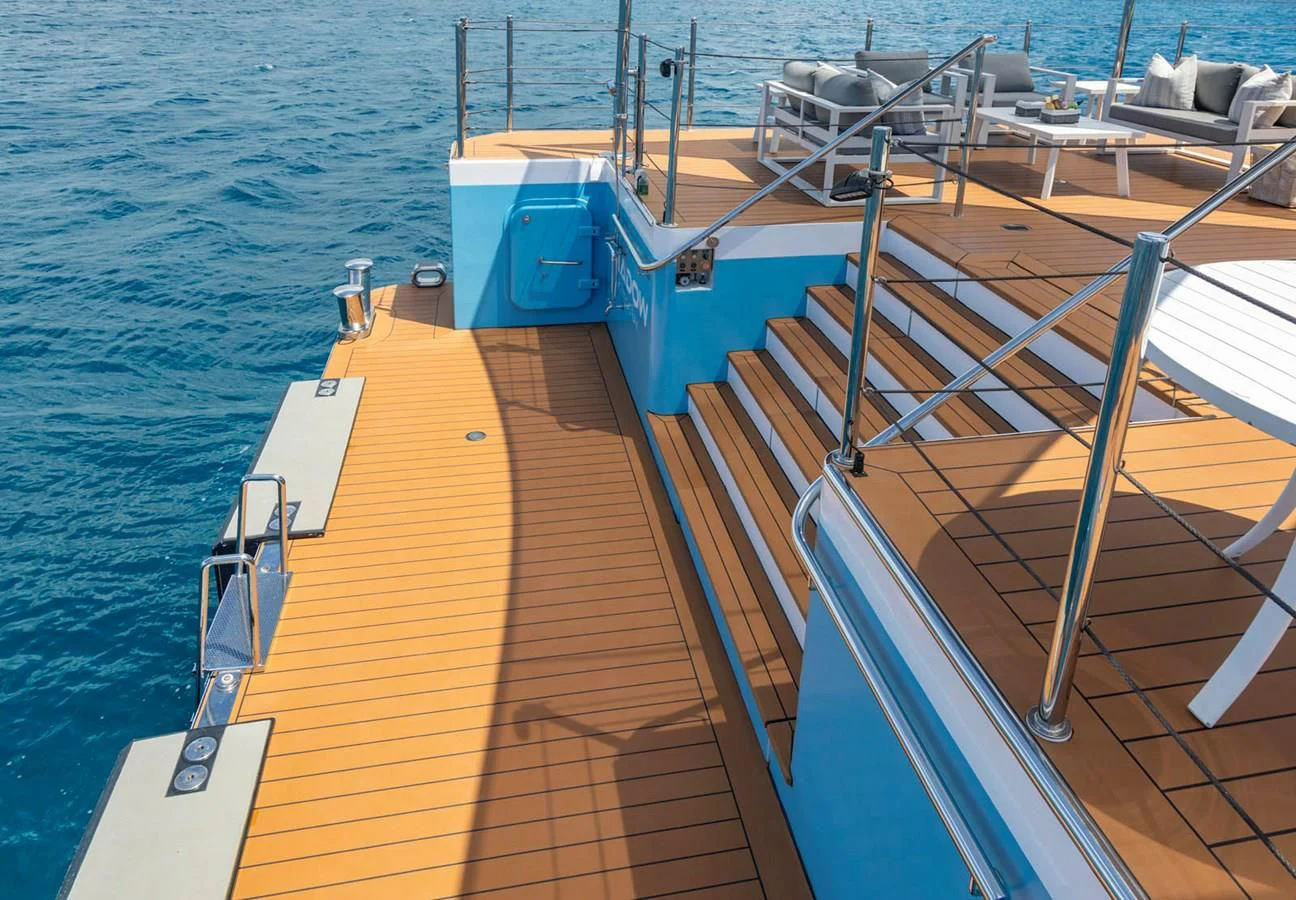 a boat on the water aboard CHASING ROMANCE Yacht for Sale