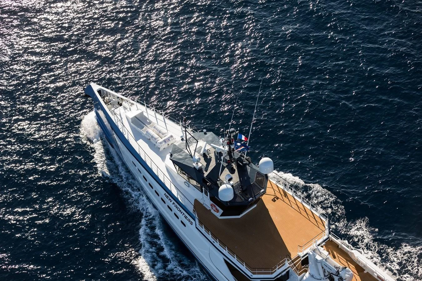 a boat on the water aboard CHASING ROMANCE Yacht for Sale